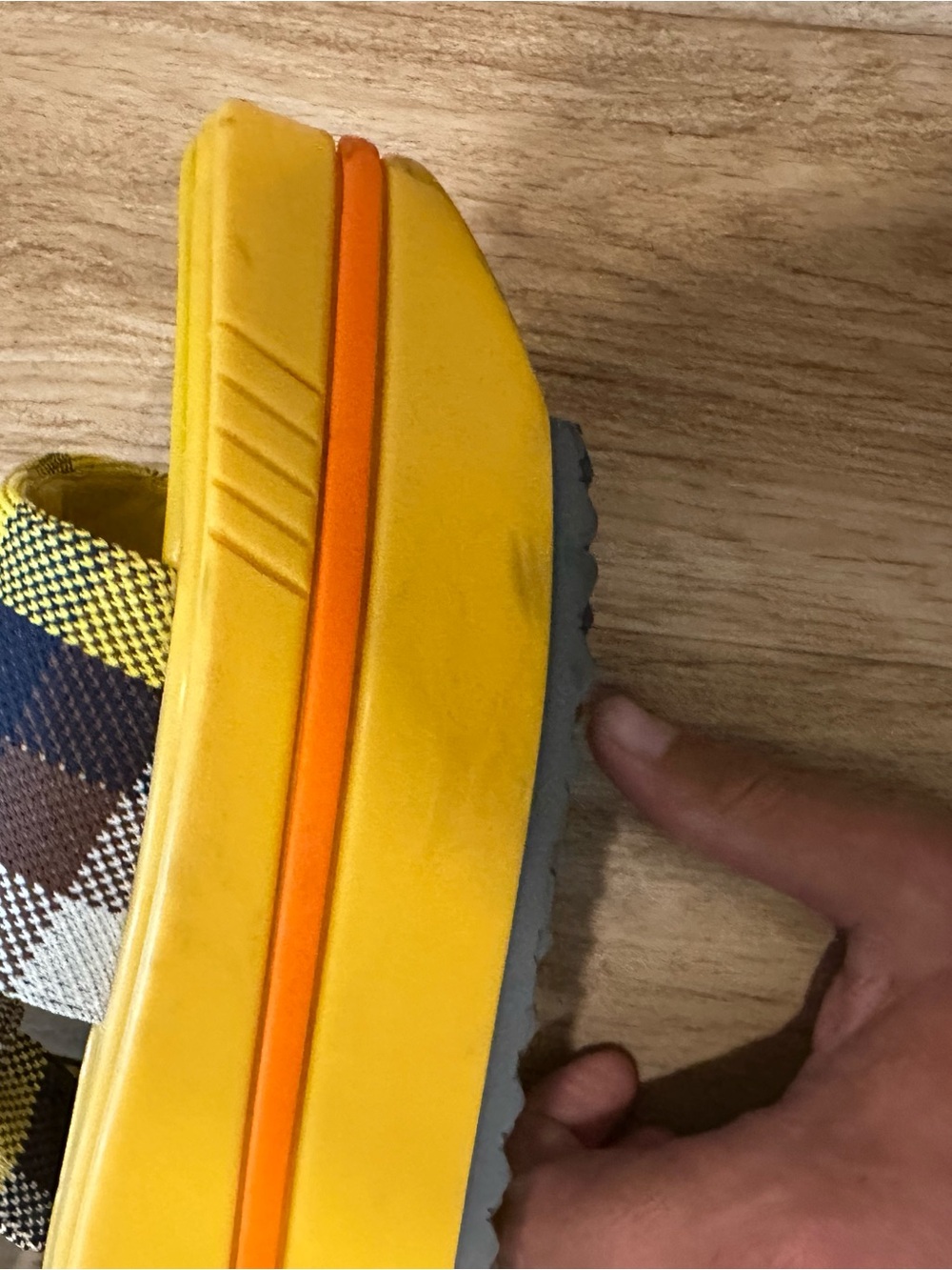 Prada Yellow Plaid Platform Sandals - Women's - Picture 6 of 14